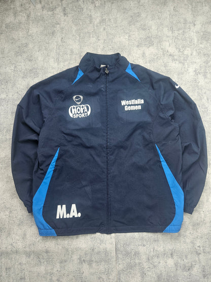 Rarer Nike Wesfalia Trainingsanzug in Größe L, schwarzer Nike Tracksuit mit weißen Akzenten, bequem und stylisch für Sport und Freizeit